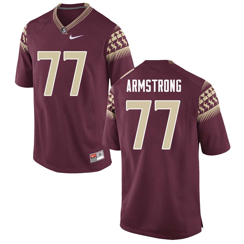 Men #77 Christian Armstrong Florida State Seminoles College Football Jerseys Sale-Garnet
